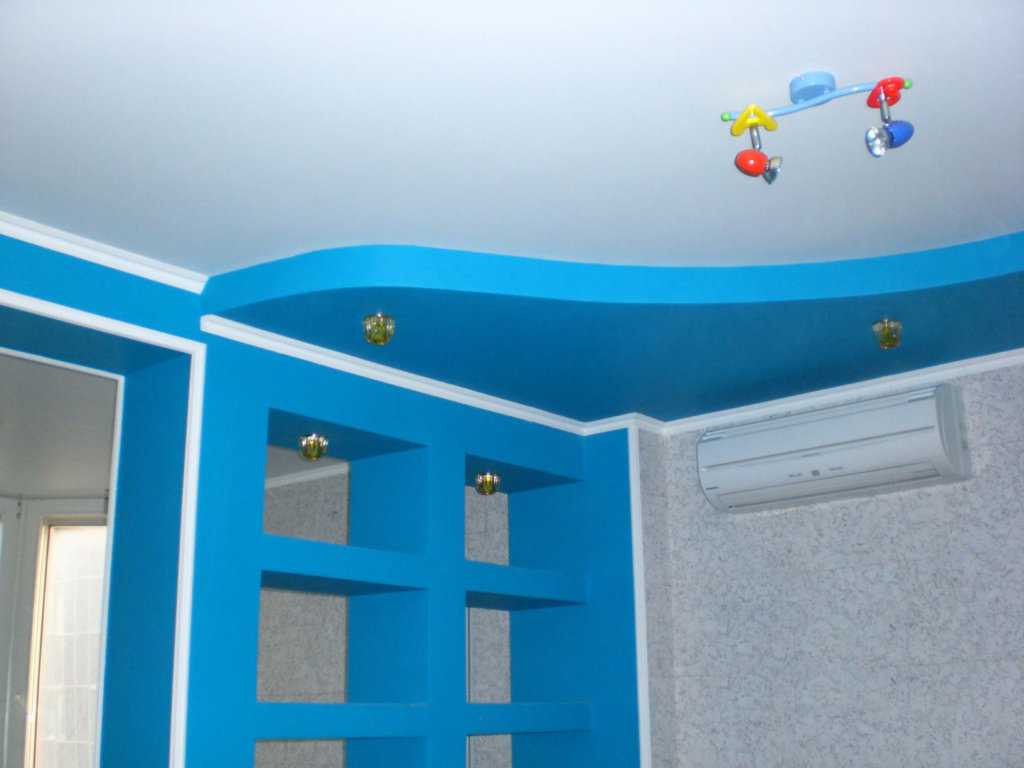 Потолок в детской комнате из гипсокартона: установка, фото дизайна