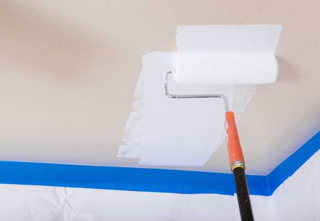 Как покрасить потолок водоэмульсионкой без разводов: выбор краски и инструкция по нанесен