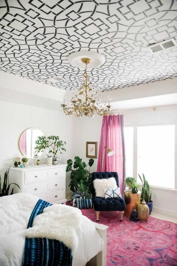 Декор потолка: как украсить декоративный потолок своими руками, идеи украшения, декорирование тканью