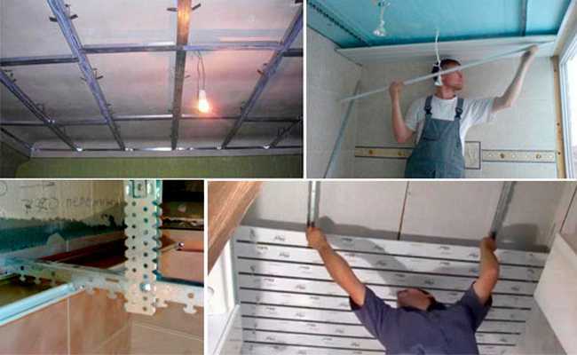 Реечный потолок в ванной комнате (82 фото): вариант навесной конструкции, монтаж подвесного сооружения из гипсокартона своими руками