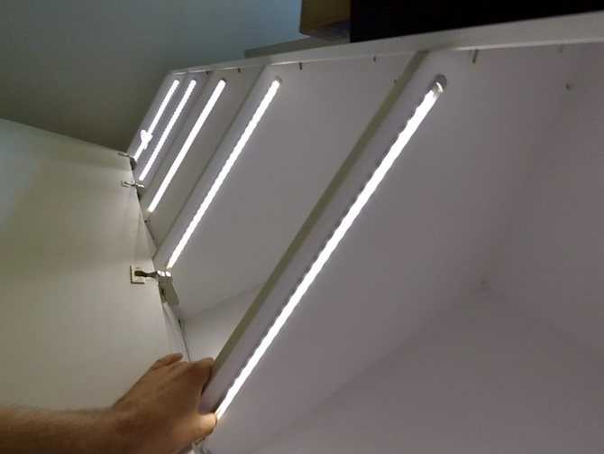 Светодиодная подсветка в шкафу: монтаж своими руками