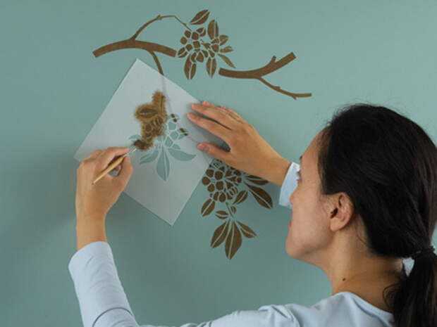 Рисунок на потолке своими руками — техника нанесения