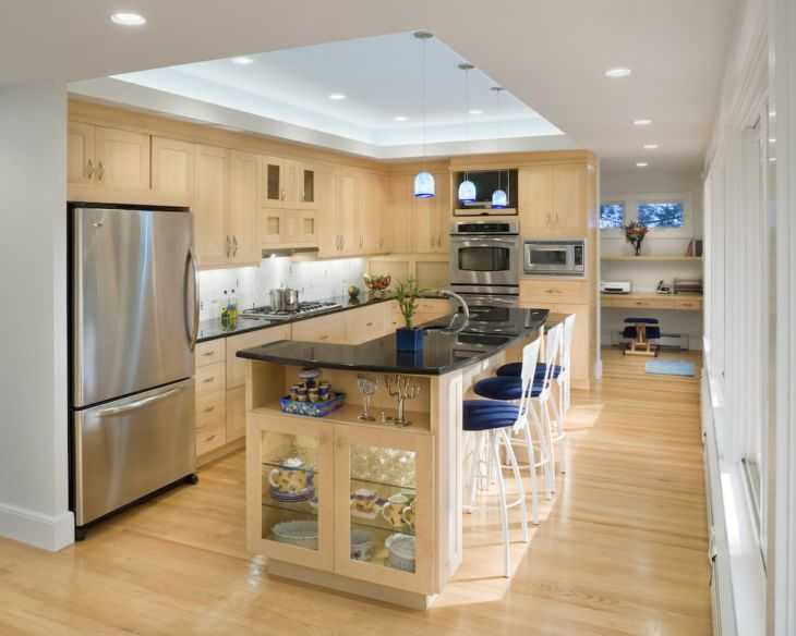 Дизайн потолка на кухне: подвесной, из гипсокартона или натяжной