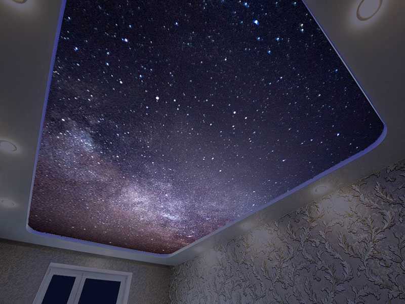 Как сделать натяжной потолок звездное небо – теория и практика
