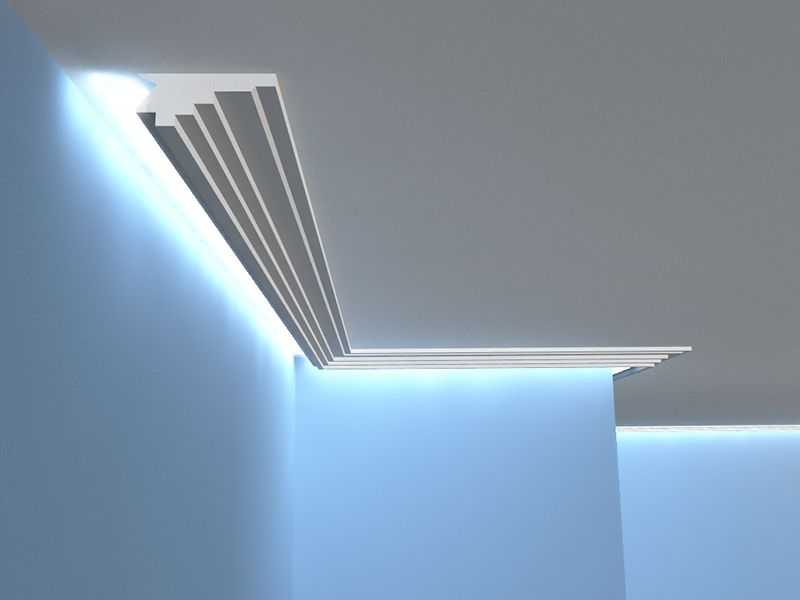Как сделать плинтус для светодиодной ленты на потолок – варианты конструкций, правила монтажа своими руками
