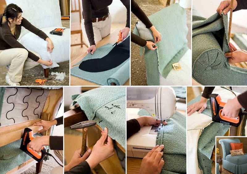Как перетянуть диван – простая пошаговая инструкция по перетяжке своими руками. 120 фото модных идей обновления старой мебели
