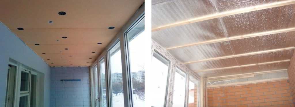 Потолок на балконе: разновидности и варианты отделки