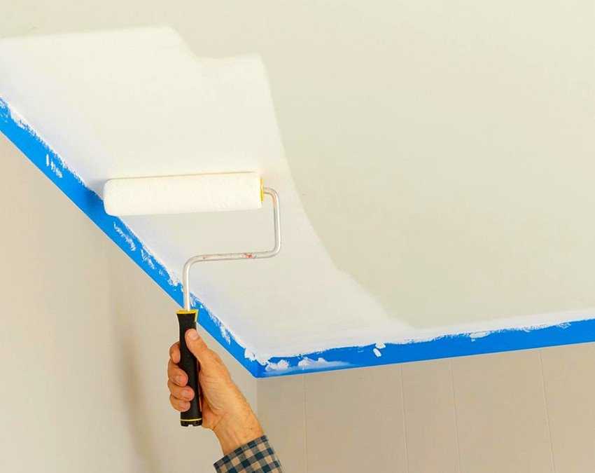 Акриловая краска для потолка: каким валиком красить и как правильно после побелки