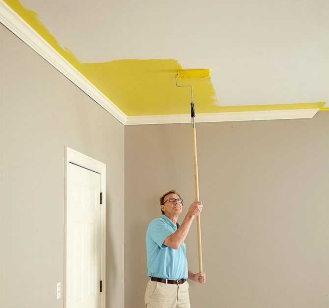 Какой краской лучше красить потолок из гипсокартона?
