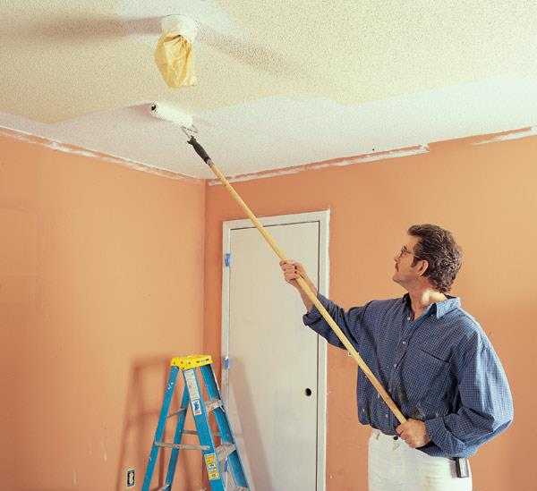Акриловая краска для потолка:  свойства, особенности выбора, этапы покраски