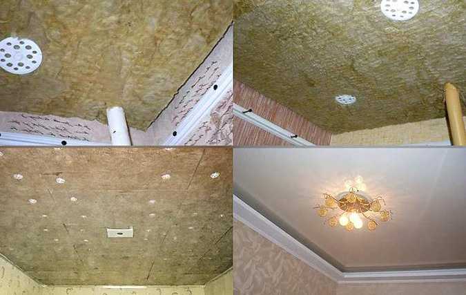 Шумоизоляция в квартире под натяжной потолок - материалы и варианты устройства