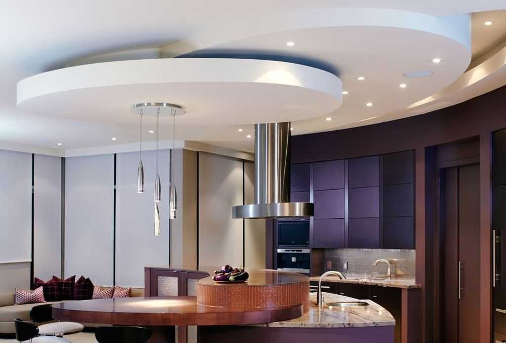 Потолки на кухне какие лучше гипсокартон или натяжной потолок