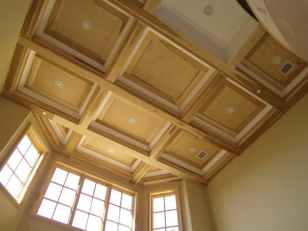 Кессонный потолок своими руками - из полиуретана, мдф и других материалов