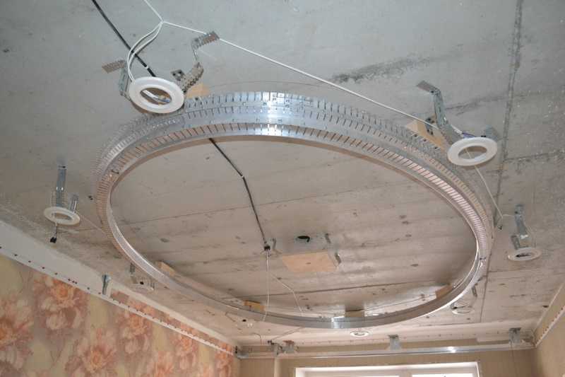 Как скомбинировать гипсокартонный и натяжной потолок