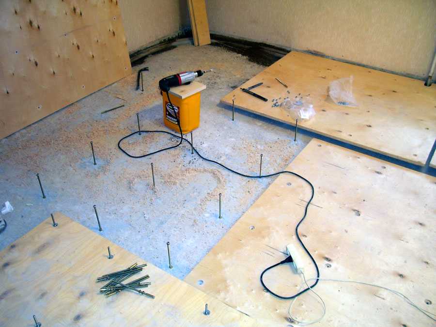 Как уложить фанеру на бетонный пол под паркетную доску, ламинат и линолеум